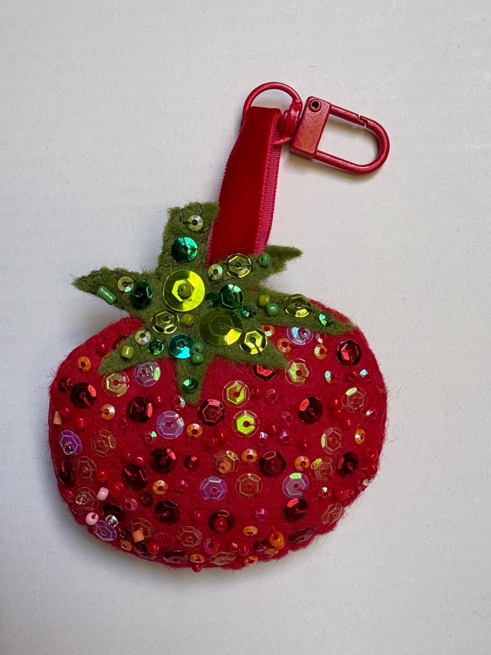 Handmade Sequin Tomato Charm
